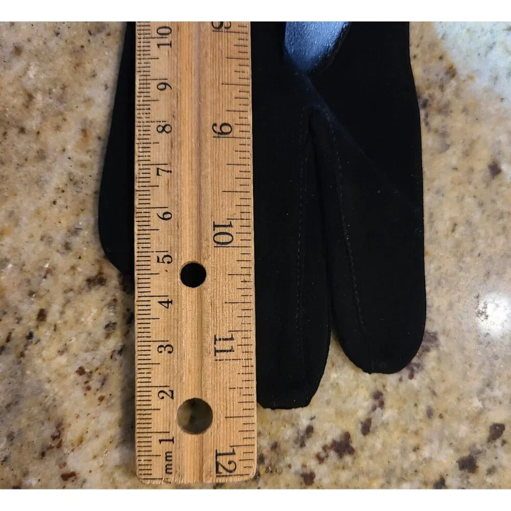 New! Vintage Size S 6.5 Black Thin Suede 11.5